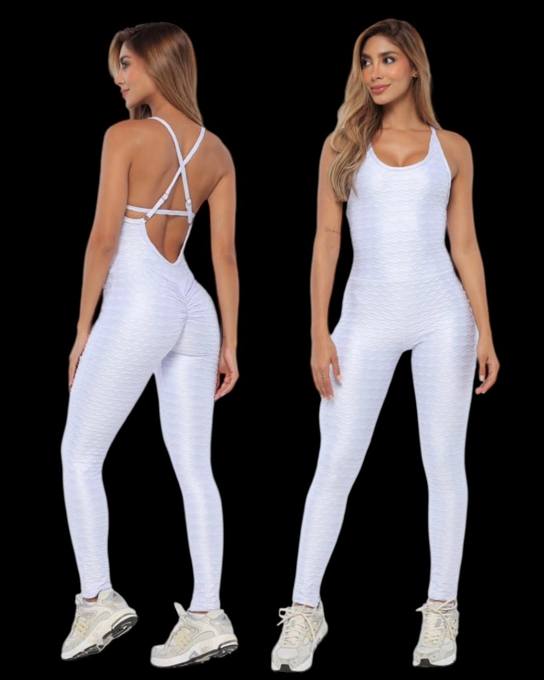 Textured glossy  Jumpsuit cross