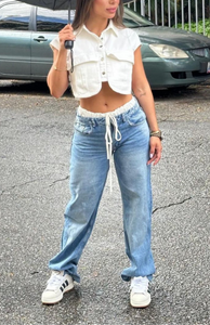 Loose Fit Jeans With Waistband