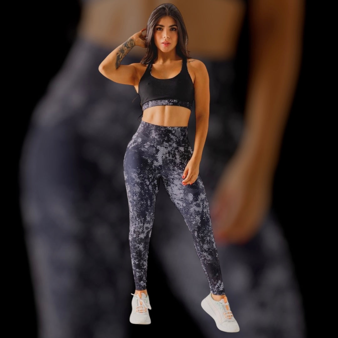 Sport Set Matrix black- legging and top