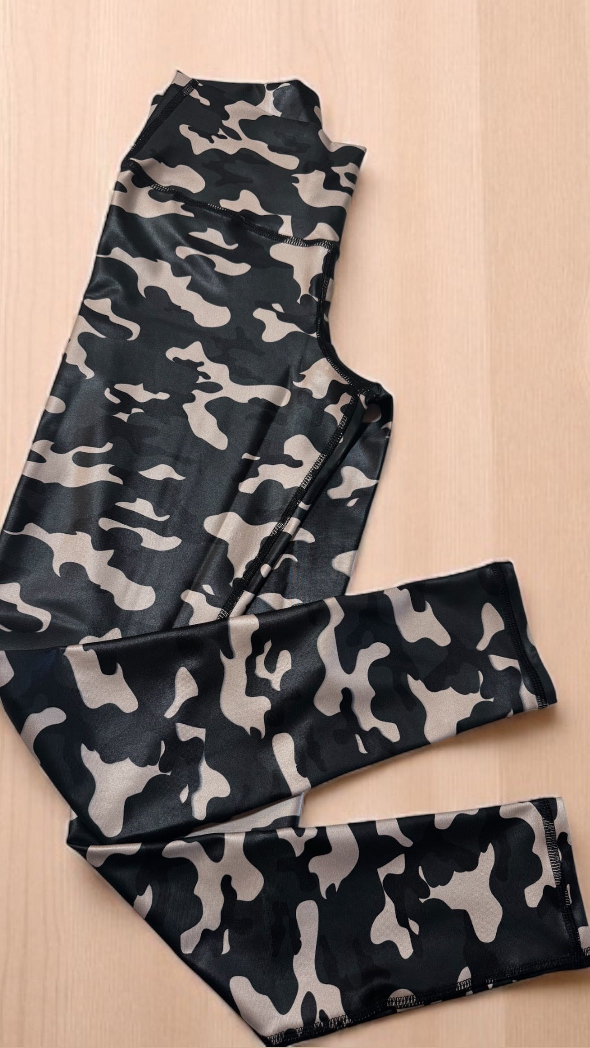 Military basic legging effect leather