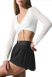 Long sleeve Mesh crop top power