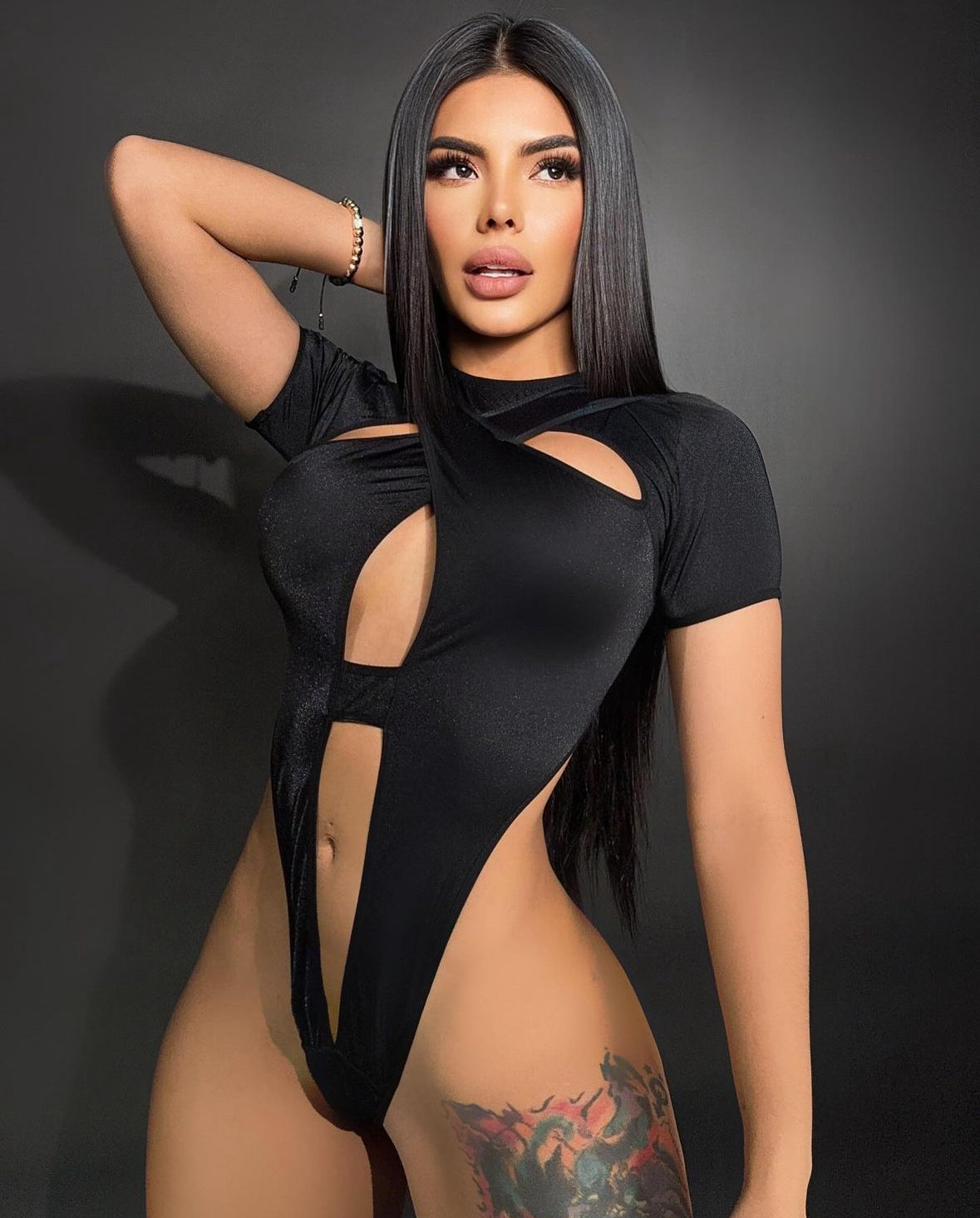 Strappy sexy bodysuit