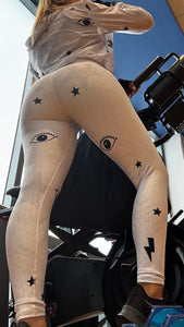 Sport Set eyes turkish White - legging and Mesh