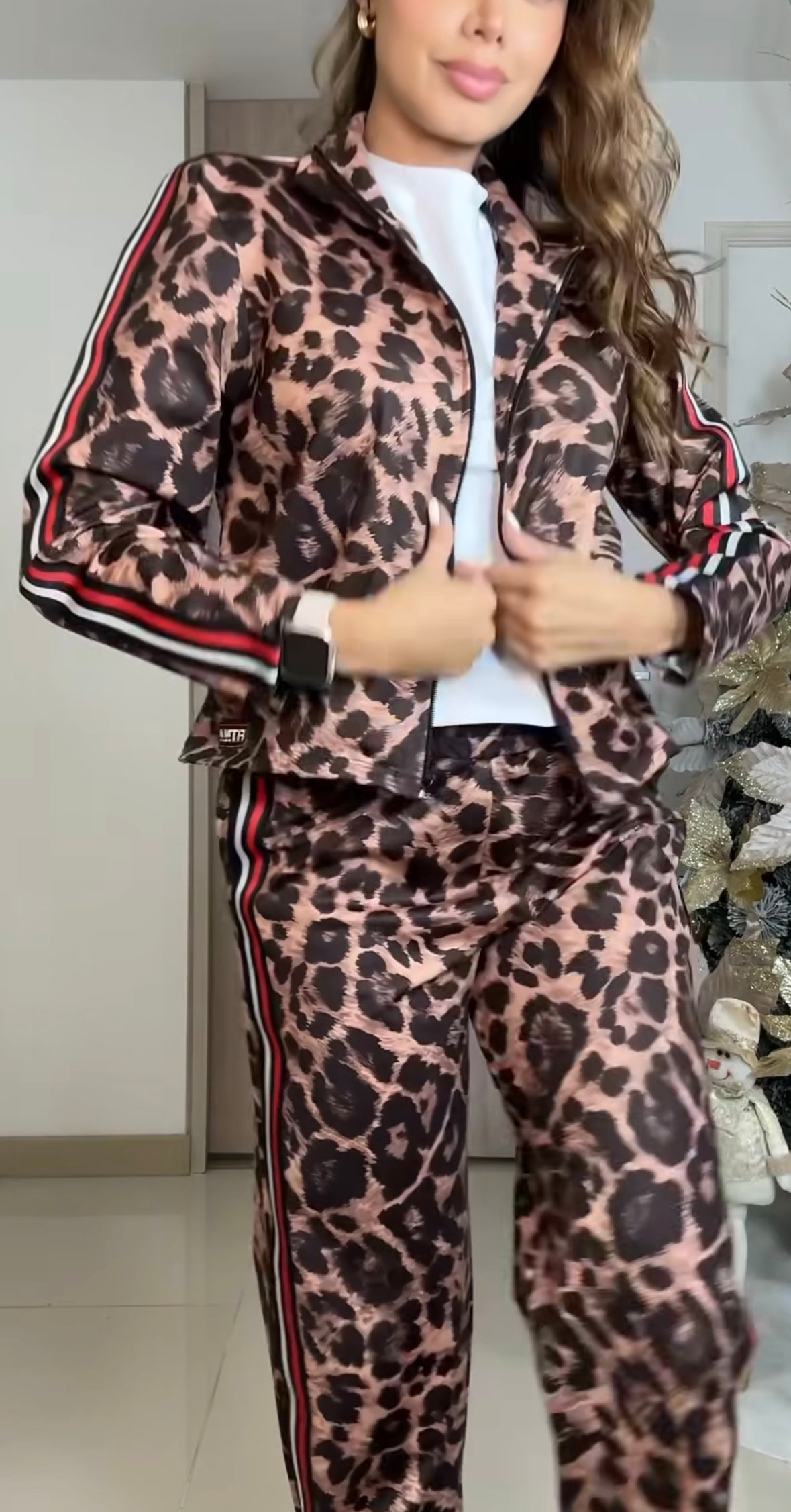 Fashion Set Leopard Pant with jacket- Micro