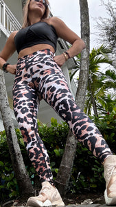 Leopard legging glossy básic