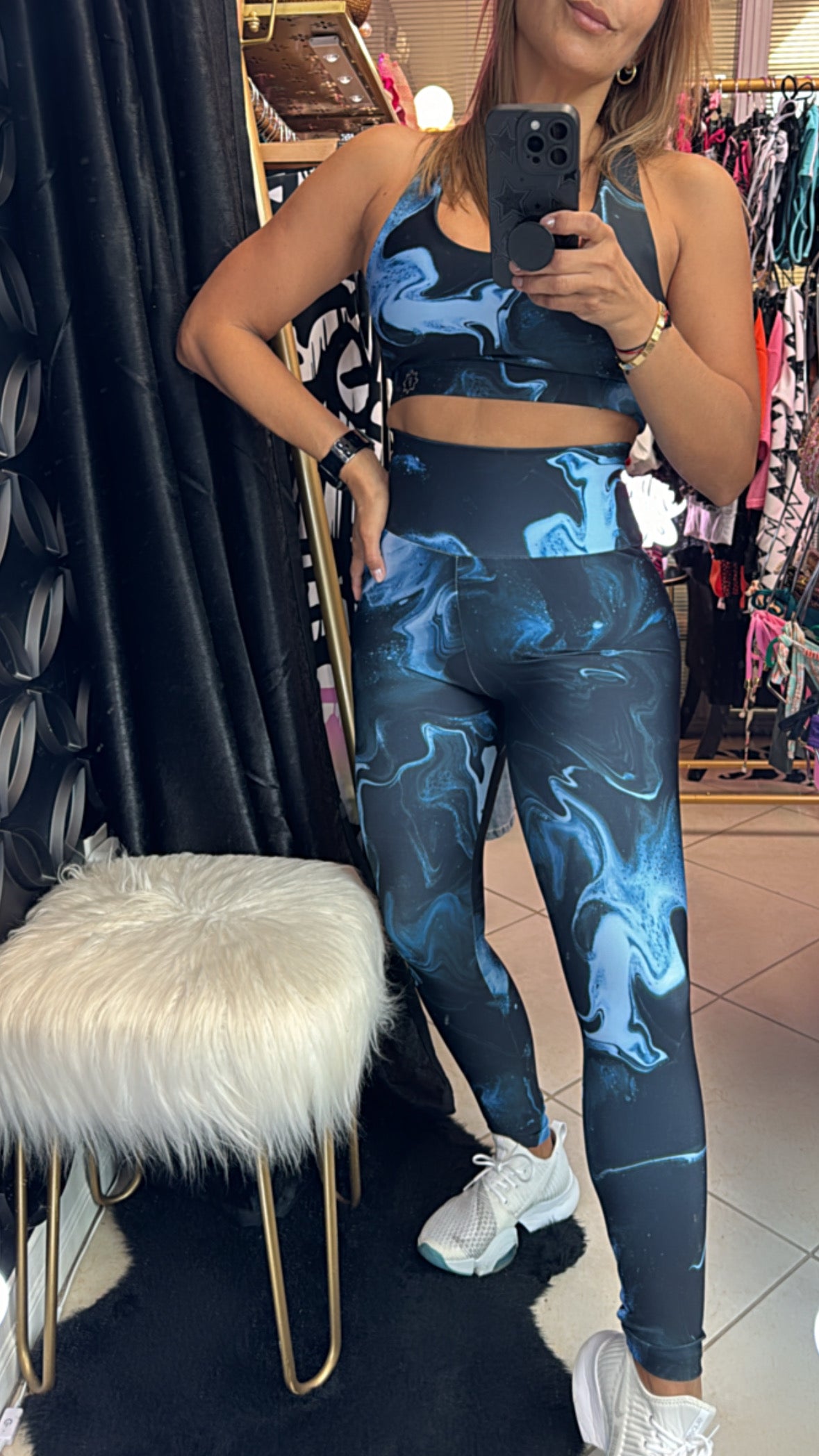 Sport Set blue dyed print