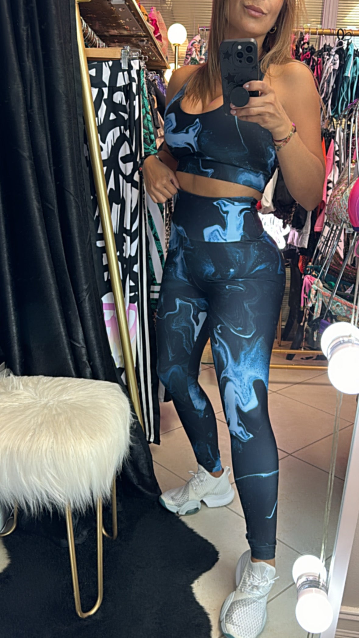 Sport Set blue dyed print