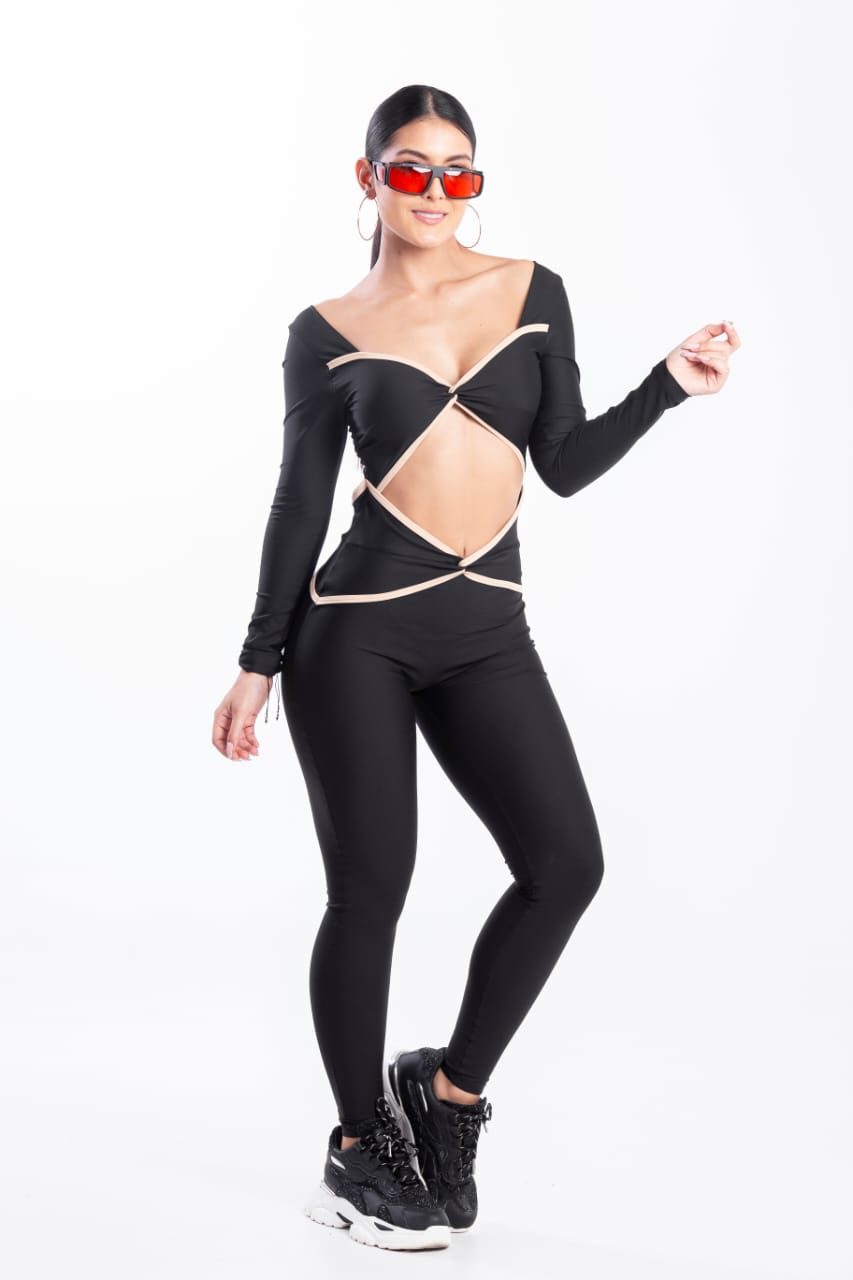 Jumpsuit black supplex fashion