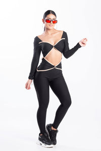 Jumpsuit black supplex fashion