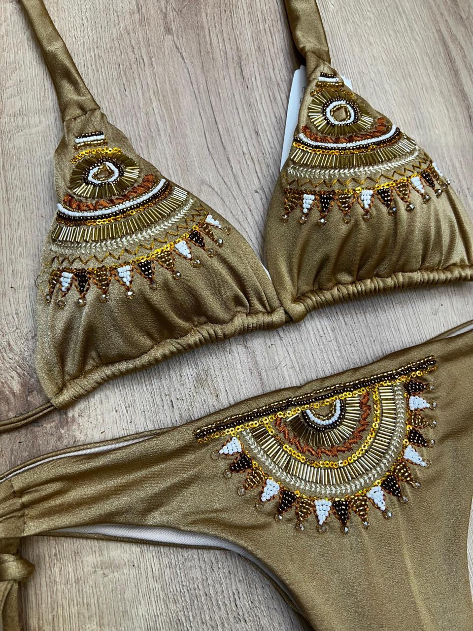 Rudy shiny swimwear-panty with Crunch