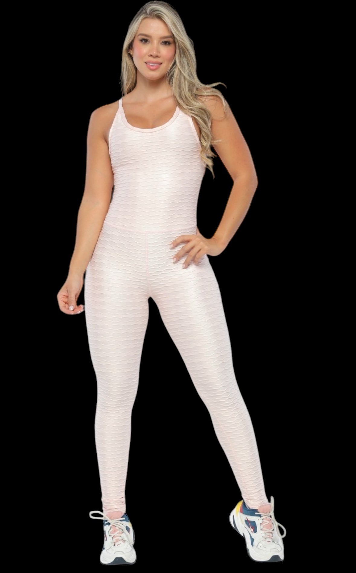 Textured glossy  Jumpsuit cross
