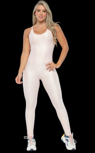 Textured glossy  Jumpsuit cross