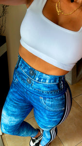 Legging Jeans with sport stripes