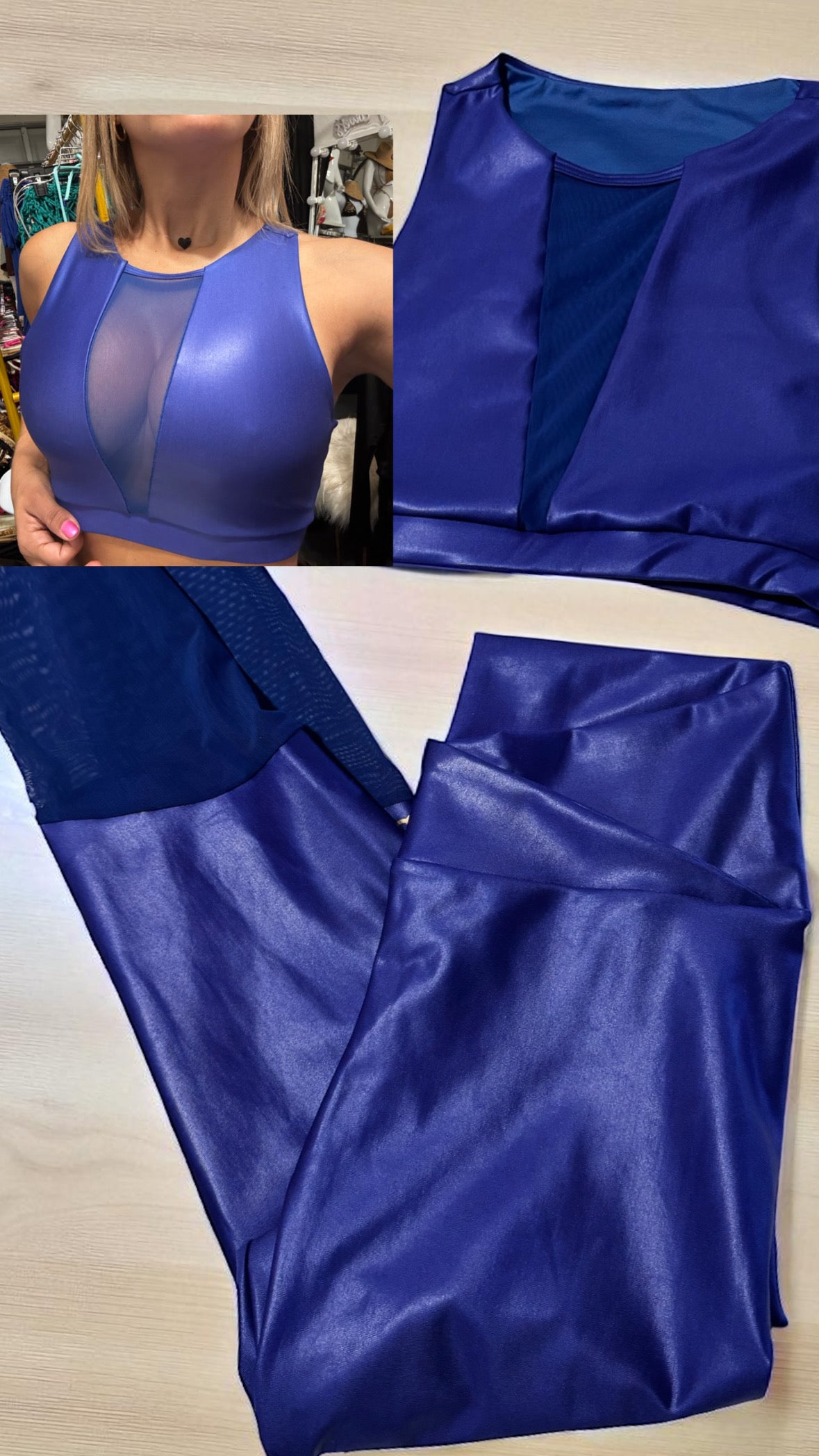 Sport set blackberry blue with Mesh (2 pieces)