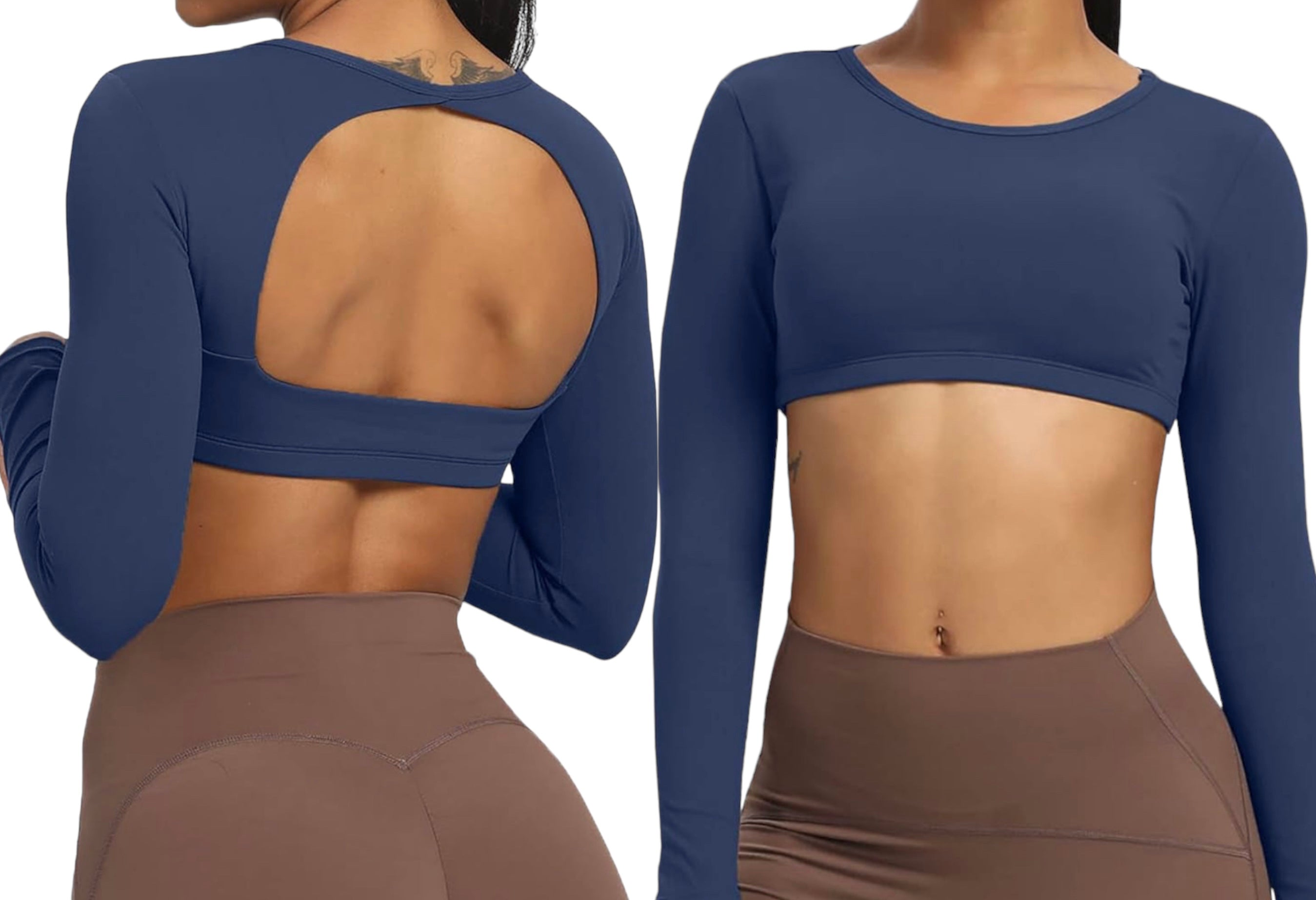 Supplex long sleeve crop top