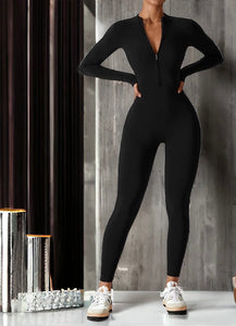 Jumpsuit long sleeve-supplex smooth