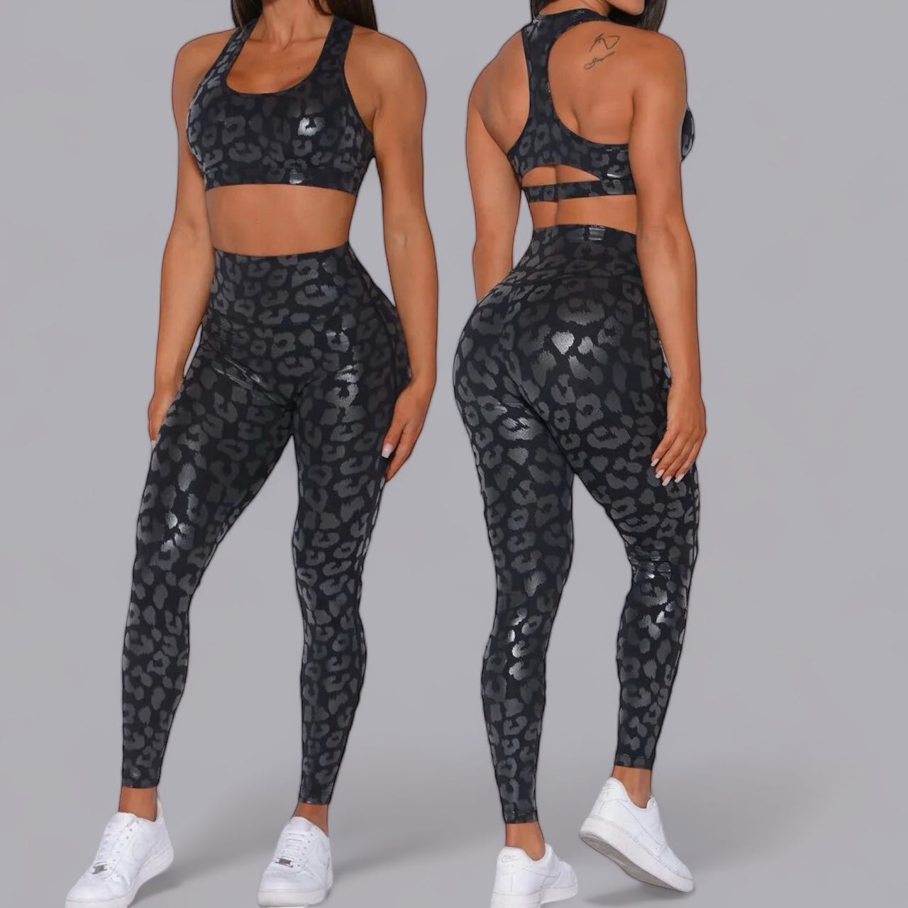 Sport Set leopard supplex - top and legging