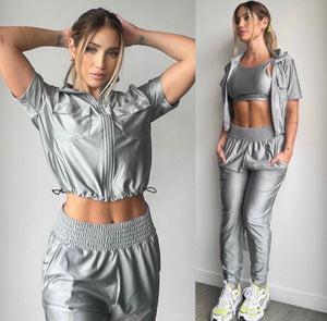 Set jogger and jacket lycra power