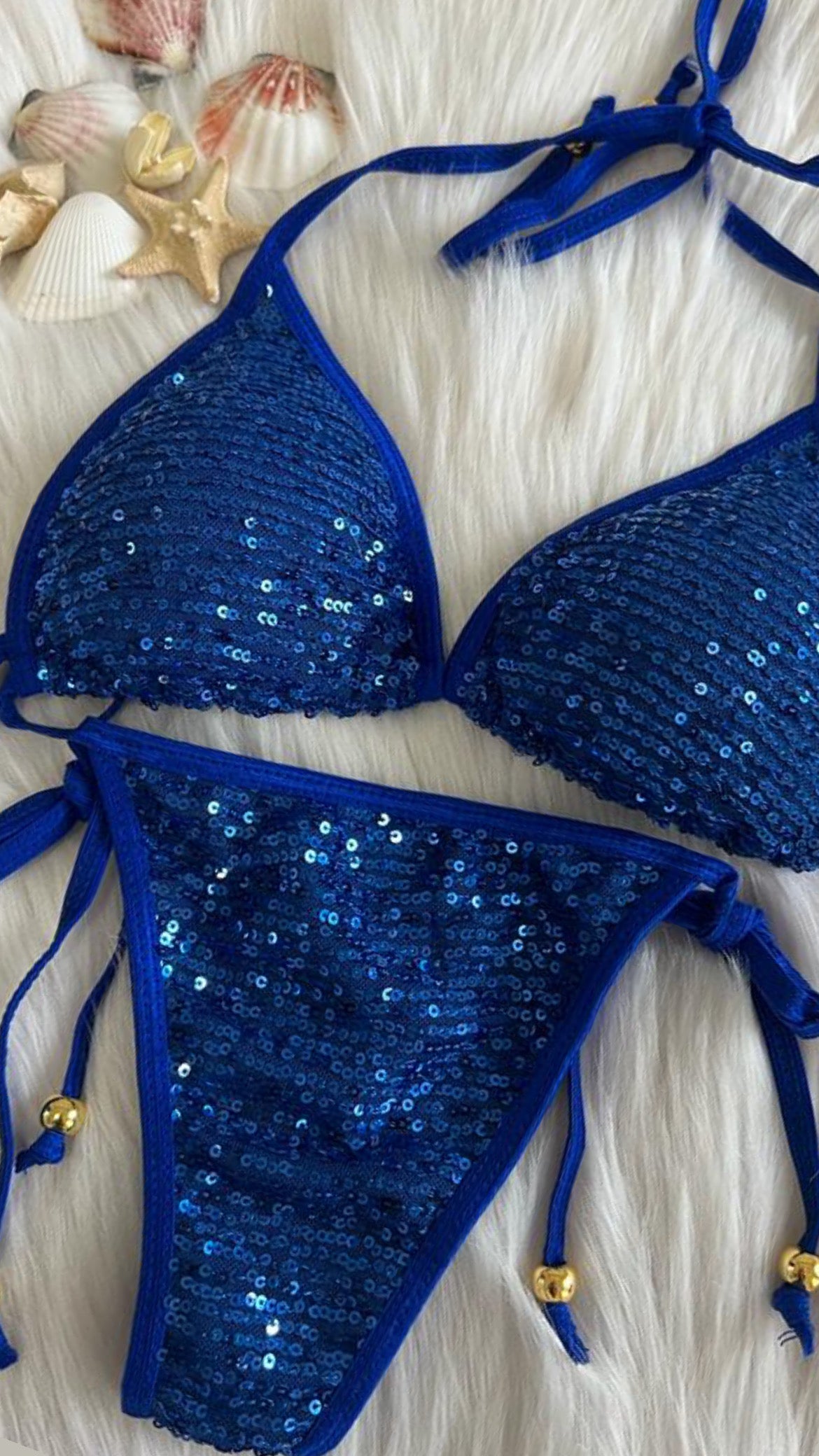 Swimwear sequins -2 pieces (thong and triangle)