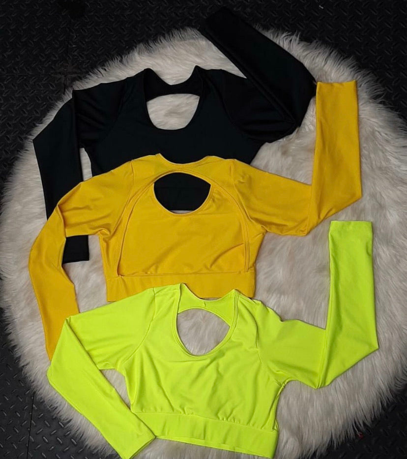 Supplex long sleeve crop top