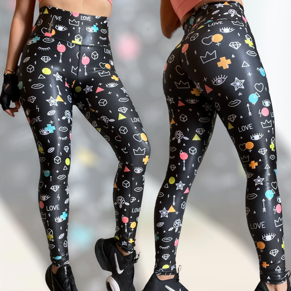 Figures black Legging effect leather – Swimwear and