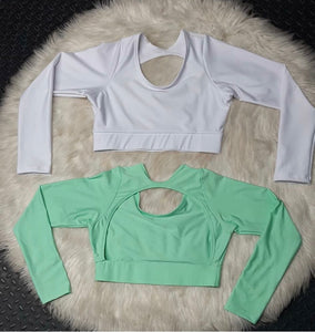 Supplex long sleeve crop top